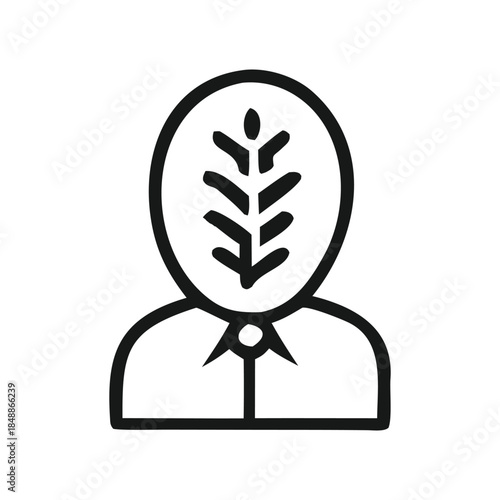 Minimalist black outline vector icon depicting a science laboratory conical flask with liquid and bubbles, symbolizing chemical experiments, research, and scientific discovery
