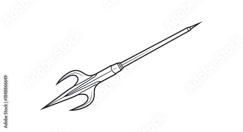 Detailed illustration of a medieval polearm weapon or spear.
