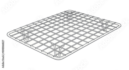 Wire cooling rack for baking isolated on white background