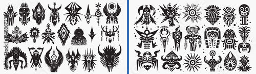 Skull Vector Illustration, Gothic Skull Art, Horror Symbol Design, Tattoo Skull Drawing, Creepy Skull Icons, Dark Graphic Artwork, Halloween Illustration Pack, Skull Line Art, Macabre Drawing Set, Spo