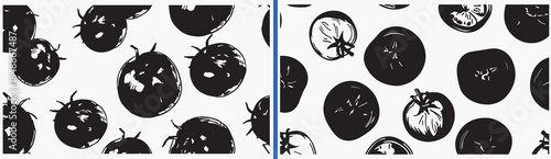 Donut Vector Pattern, Sweet Dessert Illustration, Bakery Food Icons, Hand Drawn Donuts Art, Seamless Food Background, Cute Dessert Design, Pastry Illustration Set, Snack Food Pattern, Food Surface Des