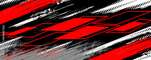 A vector graphic depicting abstract stripe racing designs suitable for vehicle decal wraps, race cars, rally vehicles, adventure themes, and livery designs