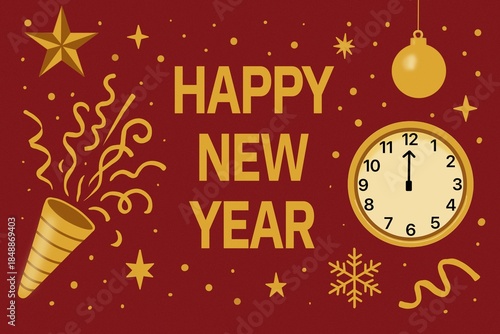 Happy New Year greeting card_2