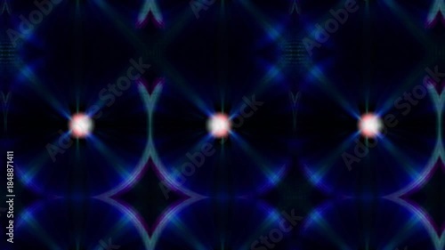 Abstract Geometric Light Pattern: A mesmerizing display of geometric shapes and radiating light forms a visually captivating, modern aesthetic in a dynamic digital composition.