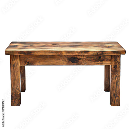 wooden table isolated on white