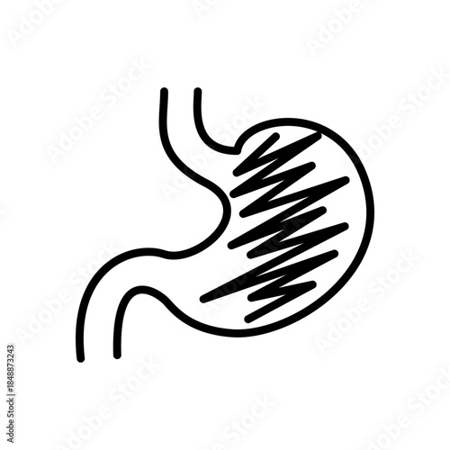 胃炎をイメージした医療系アイコン