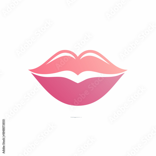 Elegant gradient lips illustration for beauty, style, and Valentine's Day themes, capturing femininity and modern design