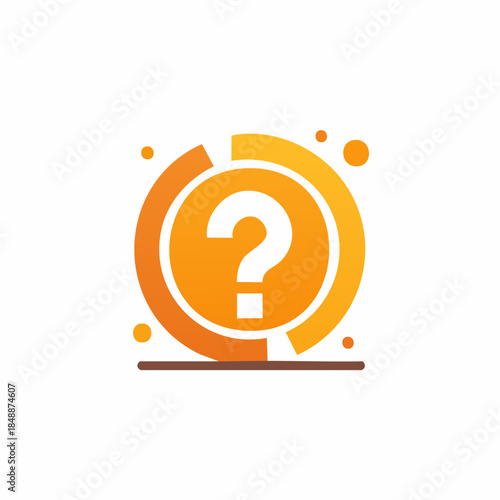 Gradient Question Mark Icon in Circle, Information Symbol, Query Graphic for Websites or Presentations