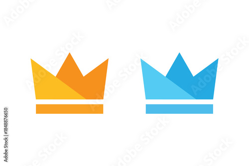 Crown icon buttons. Royal, premium membership icons. High quality sign symbol. Vip badges icon. Vector illustration