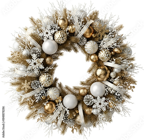 Luxury Christmas Wreath Collection on White Background