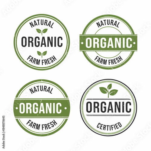 set of organic stamps