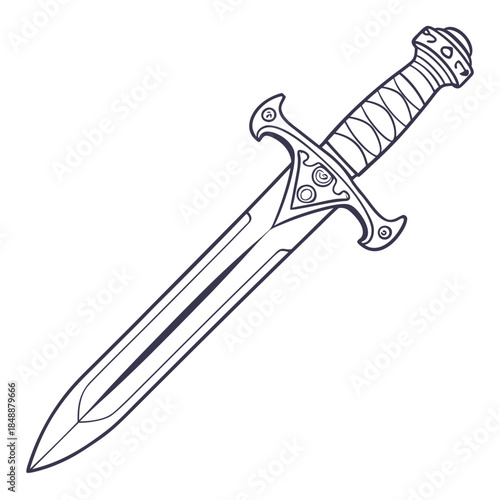 Medieval sword illustration