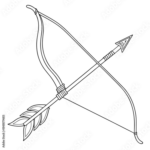 Bow and arrow illustration