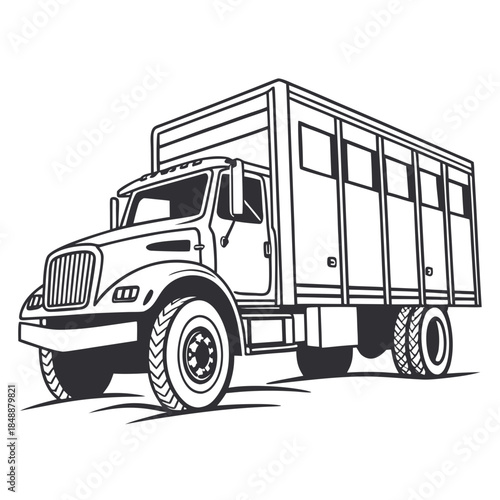 Illustrated delivery truck