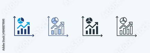 Modern Chart Multiple Style Icon Collection
