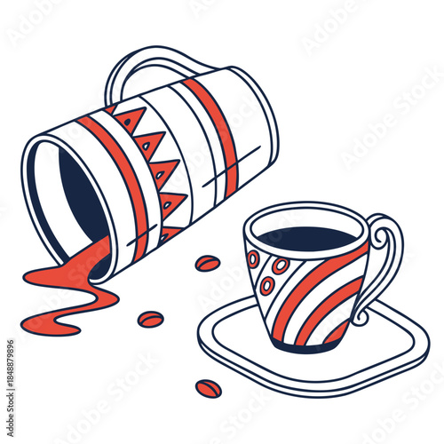 Accidental coffee spill