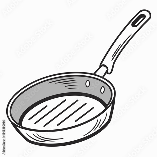 Empty nonstick frying pan