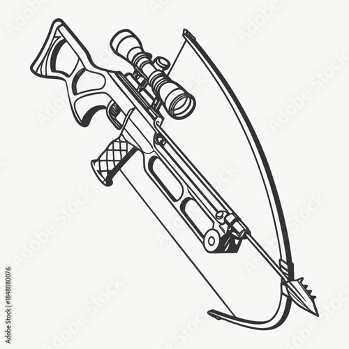 Modern crossbow with scope