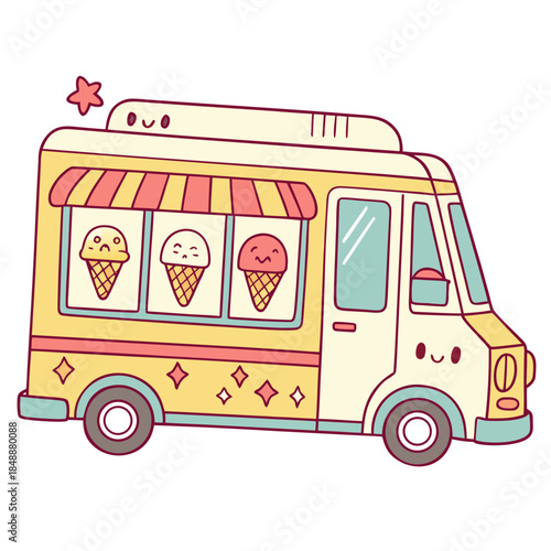 Delightful ice cream truck