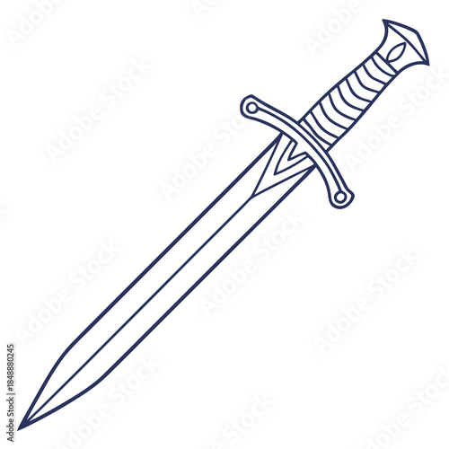 Ancient sword illustration