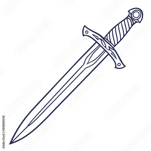 Illustrated medieval sword