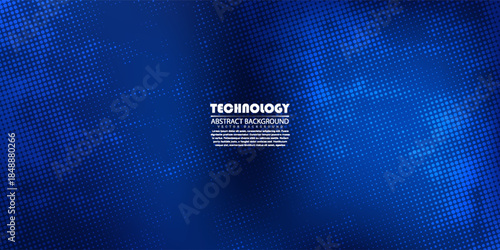 Abstract blue background featuring halftone dot pattern and soft gradient highlights, ideal for technology, business, and corporate visuals.