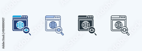 Web Visibility Multiple Style Icon Collection