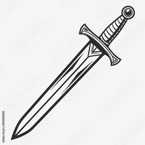 Illustrated medieval sword