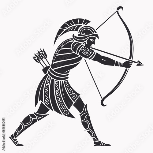 Ancient archer readying bow