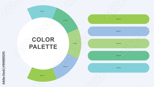 Pastel Color Palette Infographic – Modern Circular Chart with Hex Codes Vector