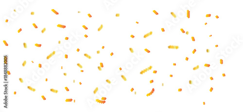 Vibrant Celebration Confetti Dynamic Abstract Pattern of Scattered Shapes, Golden Ribbons, and Festive Elements for New Year 2026, Birthdays, and Joyous Event Design Backgrounds.