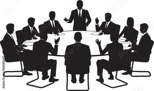 Diverse Business Team in a Circular Meeting discussion