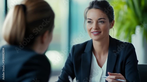Professional Female Executive - Confident Business Meeting Discussion for Corporate Training, Leadership, and Career Development Videos