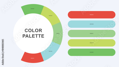 Pastel Color Palette Infographic – Modern Circular Chart with Hex Codes Vector