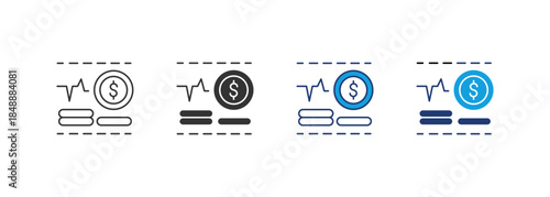 Price Range Icon Set Multiple Style Collection