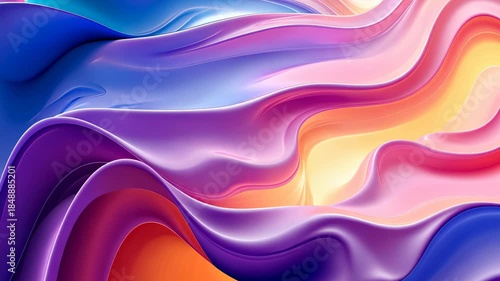 Colorful Abstract Fluid Waves Animation - Vibrant Flowing Gradient Motion for Website Backgrounds, Music Visualizers, and Digital Art Presentations