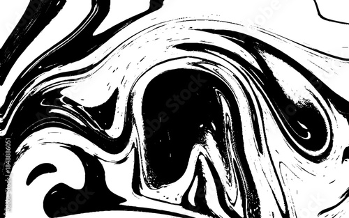 Modern black ink alcohol background template. Abstract marble design. 