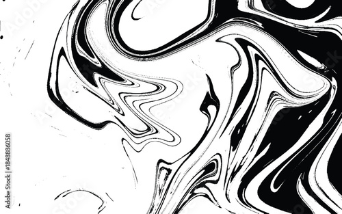 Modern black ink alcohol background template. Abstract marble design. 