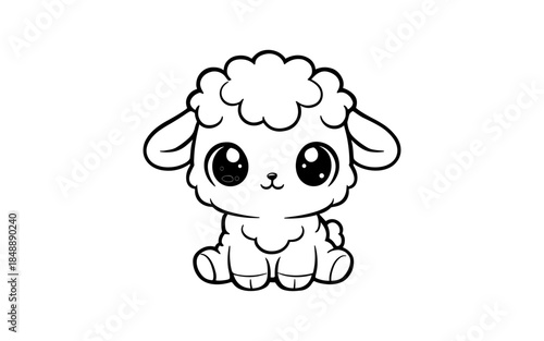 Adorable kawaii style baby animal with cute softer expressions