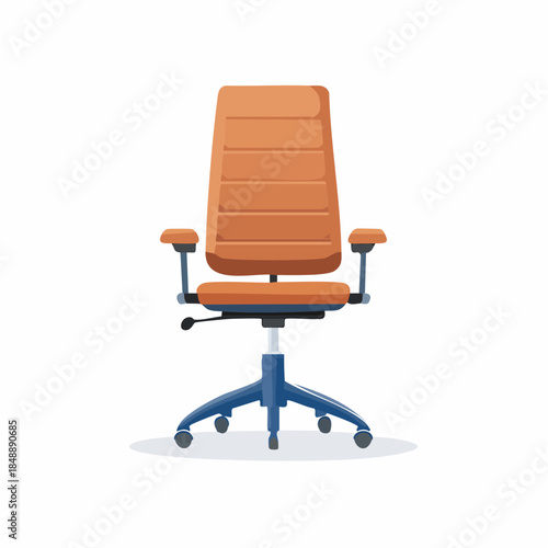 Modern Ergonomic Office Swivel Chair Illustration Comfortable and Stylish Seating Solution for Professional Workspaces or Productive Home Office Environments