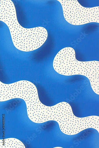 Abstract Blue Wavy Pattern Background