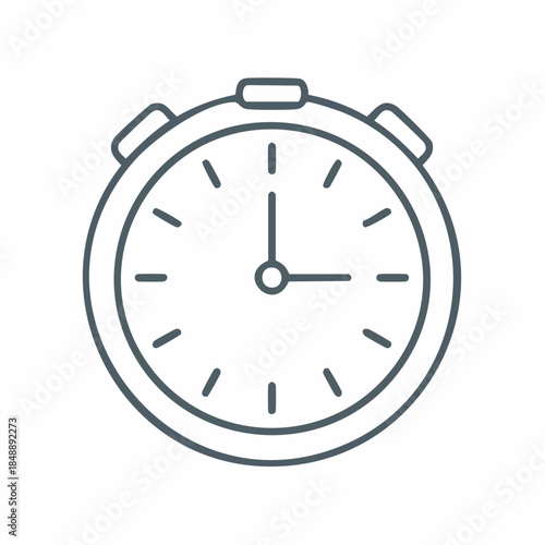 Simple vector illustration of a stopwatch, symbolizing time measurement and a sense of urgency for timely task completion