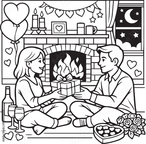 Funny vector illustration of a nurse talking to a man and woman people in bed as a humorous cartoon business drawing gag