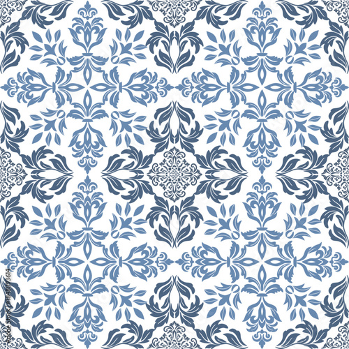 Classic Damask Seamless
Pattern - Vector Illustration for Elegant Textile
Design,Damask,Jacquard loom, Brocade, Satin weave,ethnic, geometric, textile, fabric, motif, retro