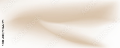 Smooth beige gradient background. Soft neutral liquid wallpaper. Universal nude color texture for banner, flyer, presentation. Abstract blurred backdrop cover. Vector illustration.