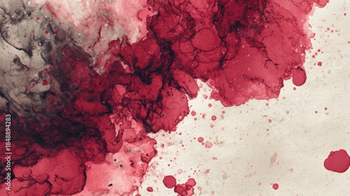 Abstract red gray painting