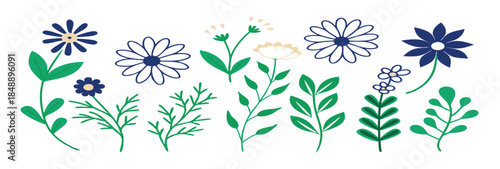 cute bird nest spring nature floral winter elements design