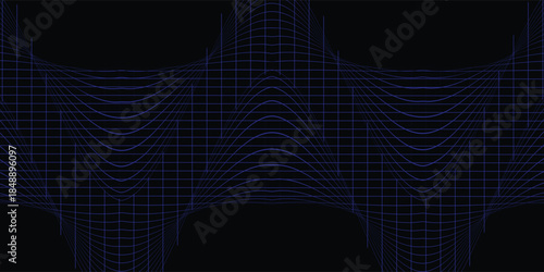 Abstract geometric mesh structure representing connectivity and networking. Elegant checkered grid.