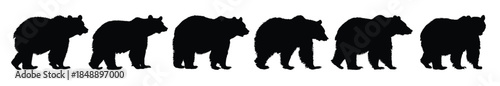 grizzly bear silhouette bundle black bear black clipart 