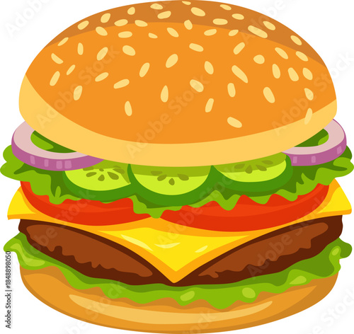 hamburger isolated on white vector